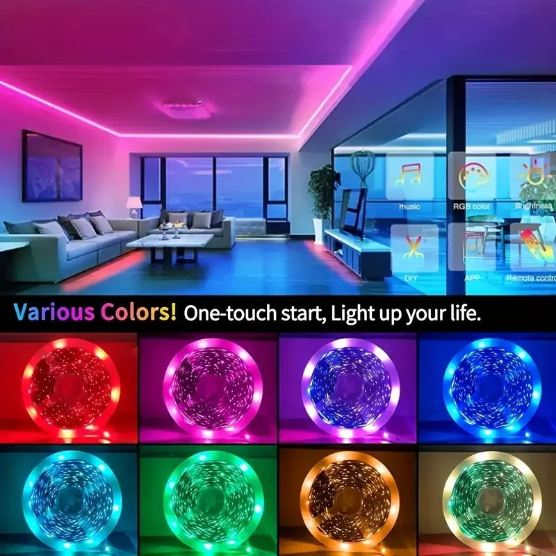 RGB LED pásky 1M-40M LED pokojové světlo s ovládáním APP flexibilní stuha luces LED páska pro dekoraci pokoje ložnice 