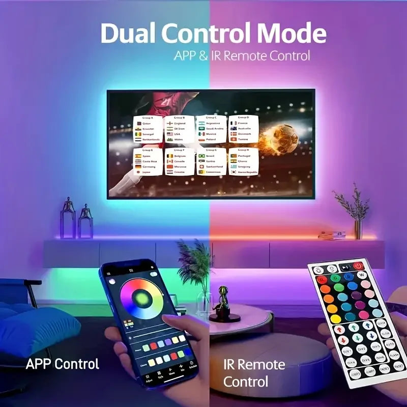 RGB LED pásky 1M-40M LED pokojové světlo s ovládáním APP flexibilní stuha luces LED páska pro dekoraci pokoje ložnice 