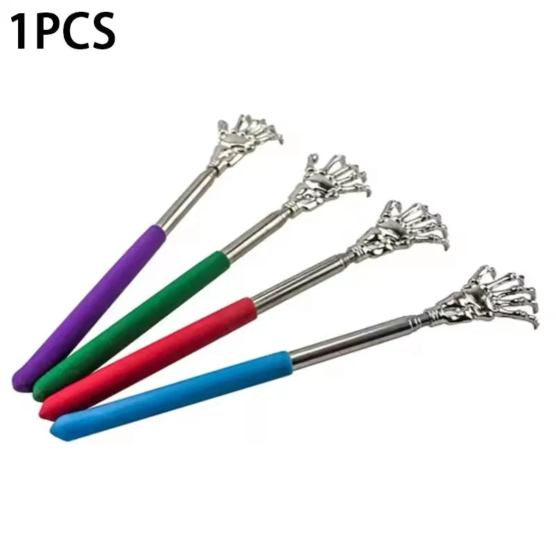 1Piece Extendable Back Scratcher Portable Telescoping Scratching Metal Stainless Steel Back Scratchers Hand Massager Handicrafts
