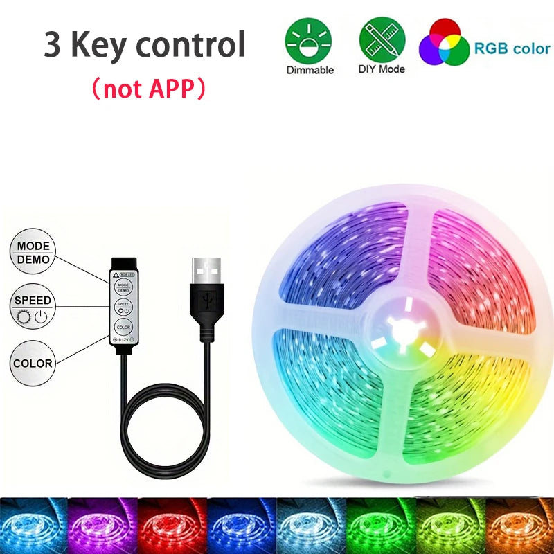 RGB Led Strip Lights 1M-40M  Led Room Light with APP Control Flexible Ribbon Luces Led Tape for Room Bedroom Decoration