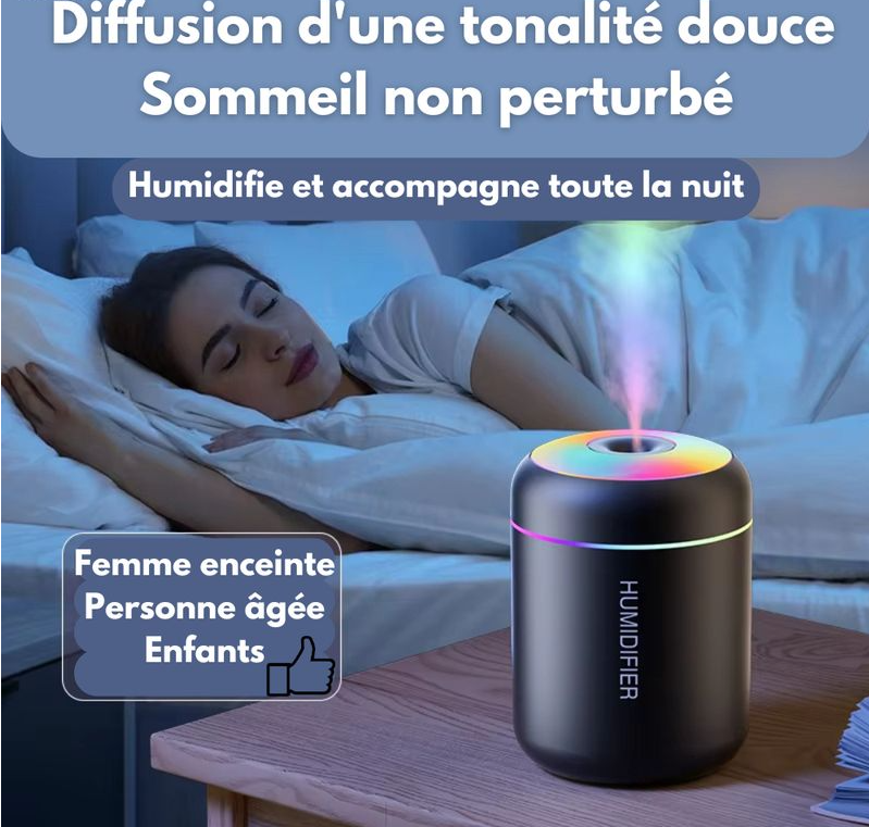 USB Air Humidifier LED Desktop Cool Mist Sprayer Aroma Diffuser Essential Oil Purifier for Home Bedroom