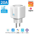 16A/20A Tuya WIFI ZigBee3.0 Smart Plug EU Power Monitor Wireless App Voice Remote Control Socket Outlet Work with Alexa Google